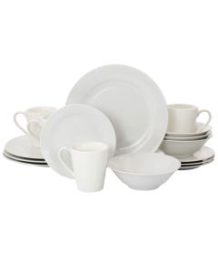 Gibson Home 16 Piece Bedford Lane Fine Ceramic Dinnerware Set in Off White