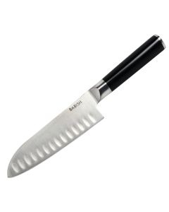 Babish 6.5 Inch High-Carbon Stainless Steel Full Tang Santoku Knife in Black