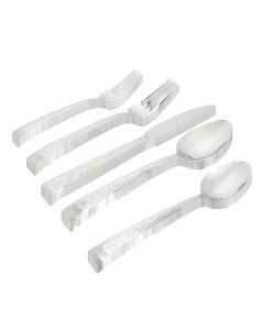 Gibson Home Cowper 20 Piece Stainless Steel Flatware Set in Silver