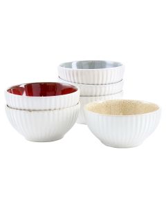 Laurie Gates Sierra 6 Piece 6.3 Inch Stoneware Bowl Set in Assorted Colors