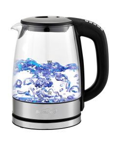 Brentwood Glass 1.7 Liter Electric Kettle with 6 Temperature Presets in Black
